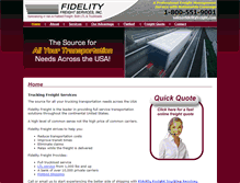 Tablet Screenshot of fidelityfreight.com